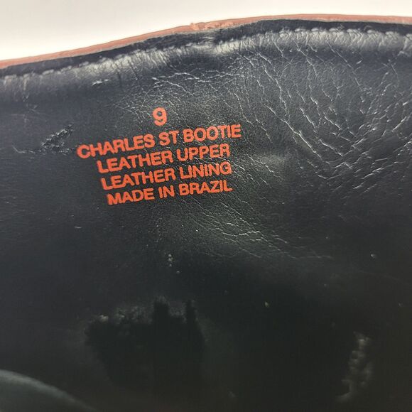 Marc Joseph New York Charles St Leather Ankle Bootie Reddish Brown Size 9 - Picture 12 of 12